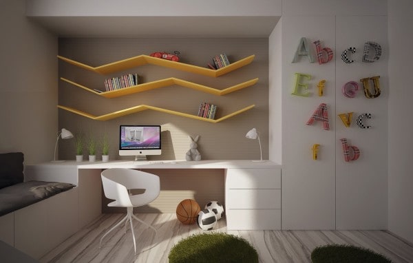 Thiết kế phòng ngủ cho trẻ với thiết bị trang trí nội thất “gắn liền” phần 1