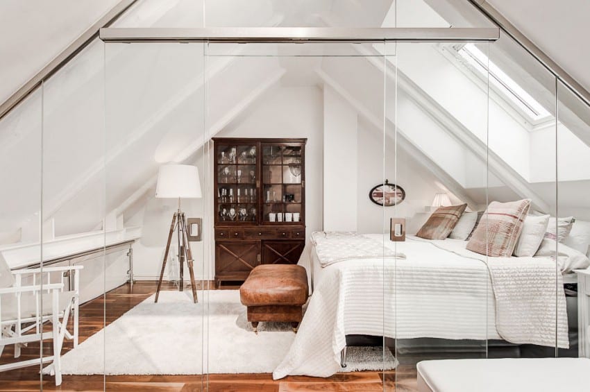 Thiết kế nội thất của căn gác mái bằng kính tuyệt đẹp ở Stockholm, Thụy Điển
