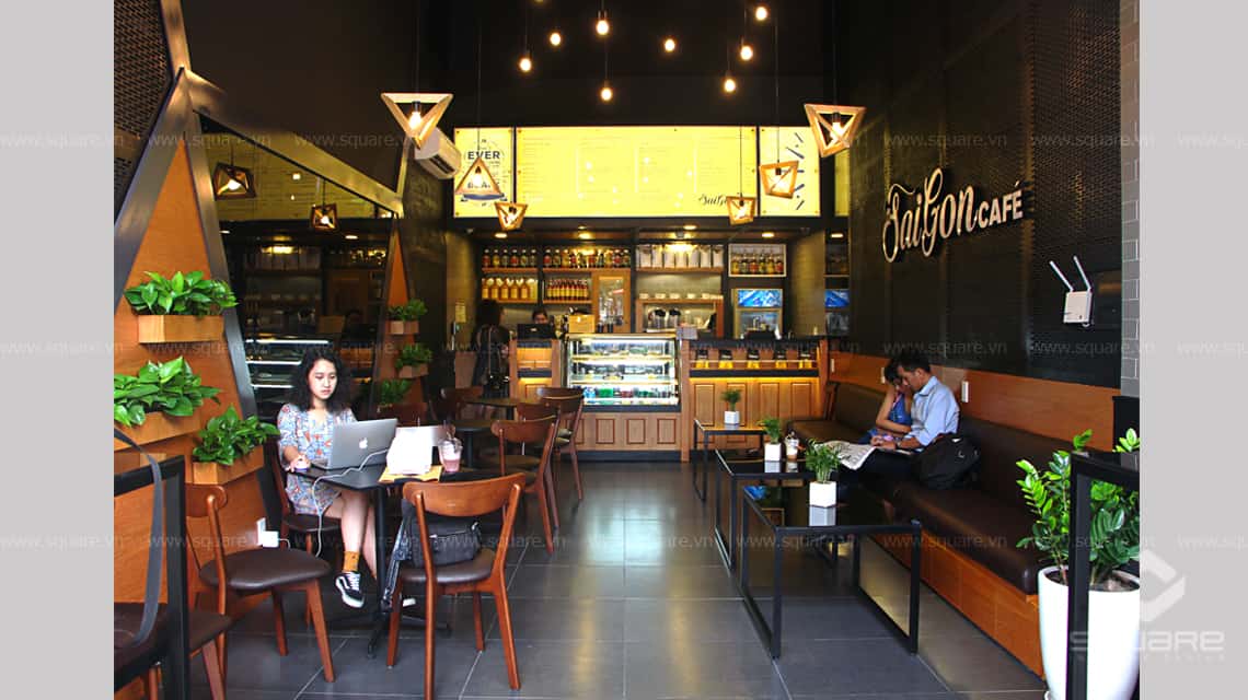Thiết kế quán cafe phong cách hiện đại
