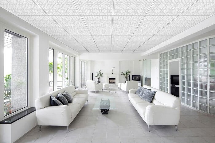 Các mẫu trần nhà đẹp cho phòng khách hiện đại